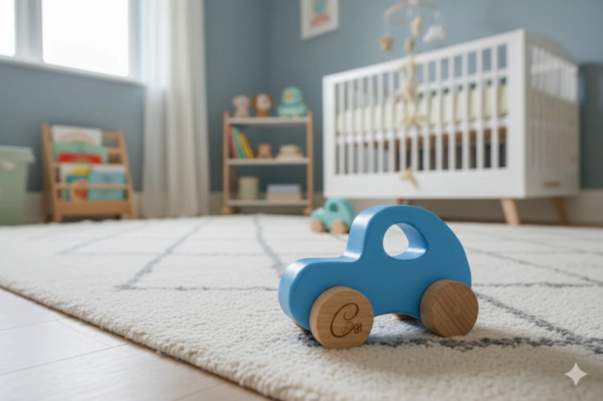 wooden Push Toy - Police car