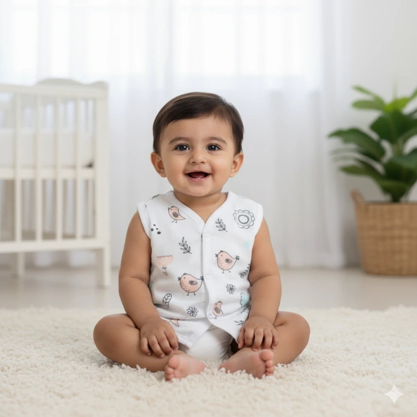 Front Button Jabla - Twitter bird (0-3 Months)