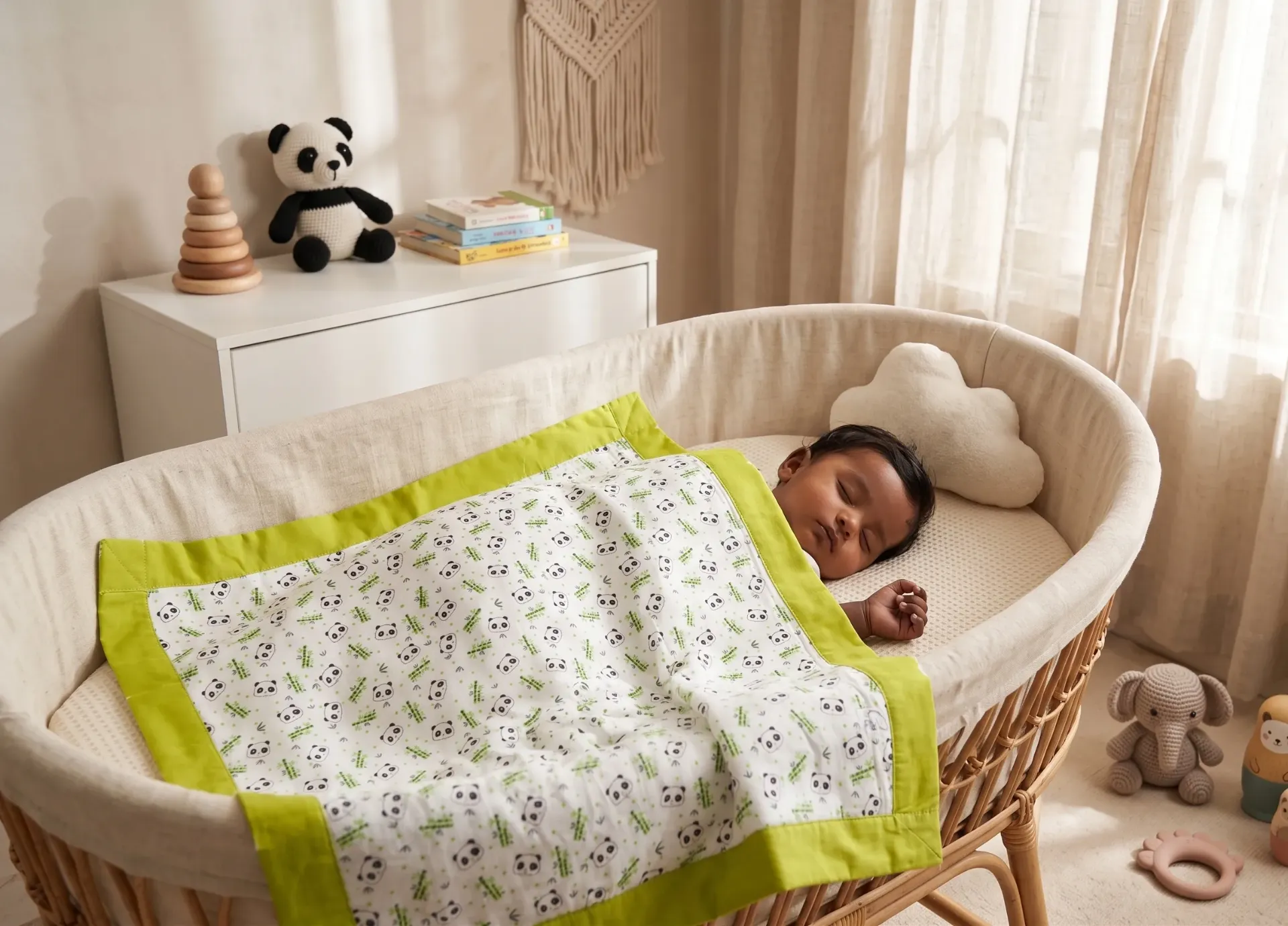 Premium 6 layer Baby blanket - Panda
