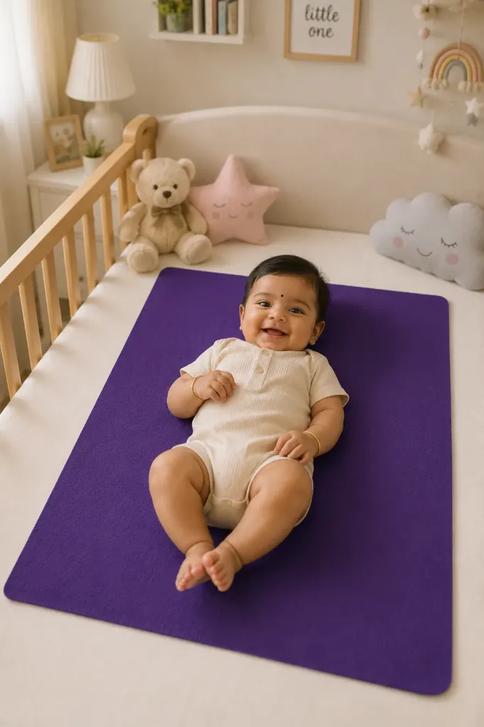 Plum Baby Dry sheet (Small ( 50 cm X 70 cm ))