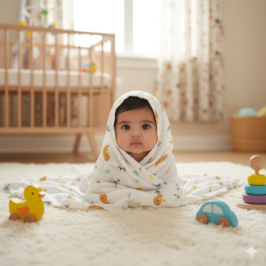 2 layer Bird Hooded towel